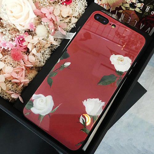 WINE RED FLORAL CASE - Cases by Klein