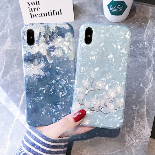BLUE OPAL FLORAL CASE - Cases by Klein